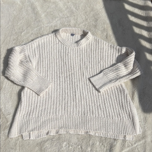 Aerie Oversized Knit Top – Size M | Neutral Cozy | Slouchy Fit - Picture 2 of 7